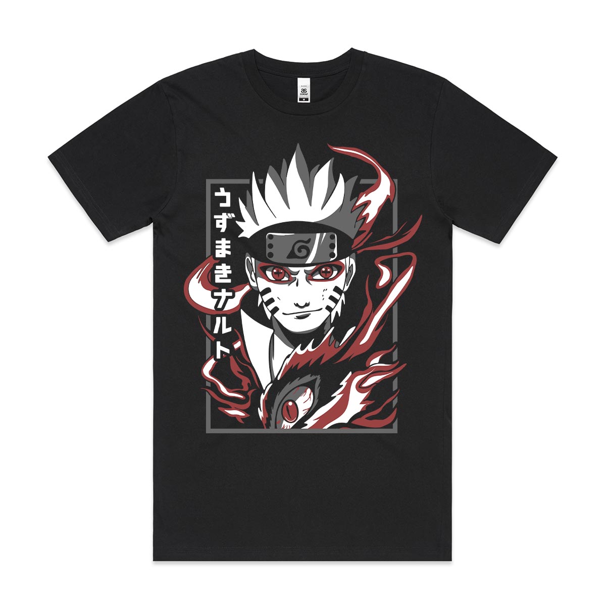 Naruto Nine Tails Mode T-shirt Japanese anime Tee