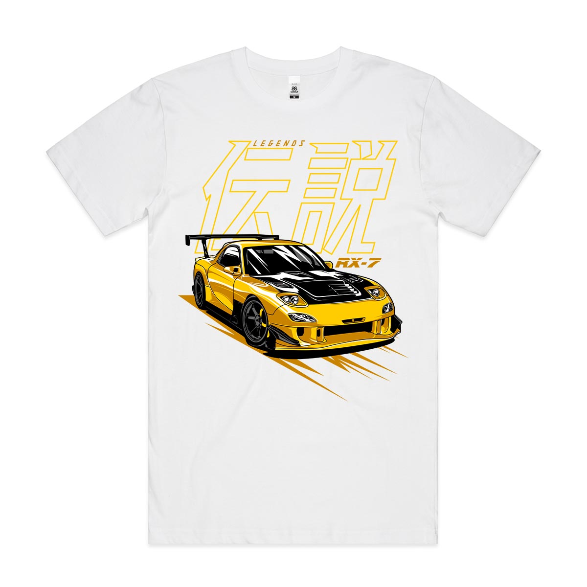 Mazda Legends RX-7 JDM White T-Shirt Speed Garage Tee