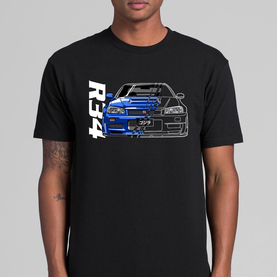 Nissan GTR r34 JDM Ver2 T-Shirt Speed Garage Tee