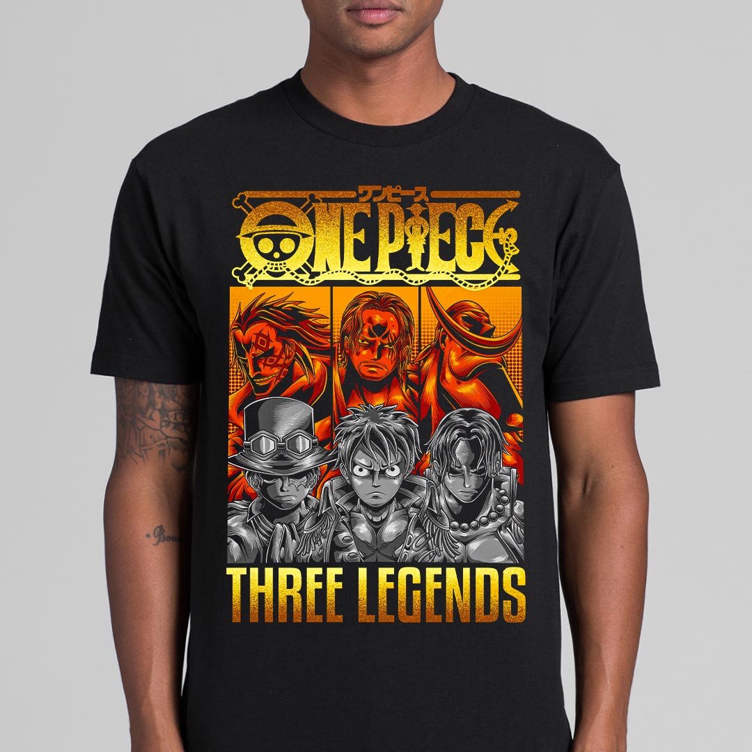 One Piece Three Legends T-Shirt Japanese anime Tee