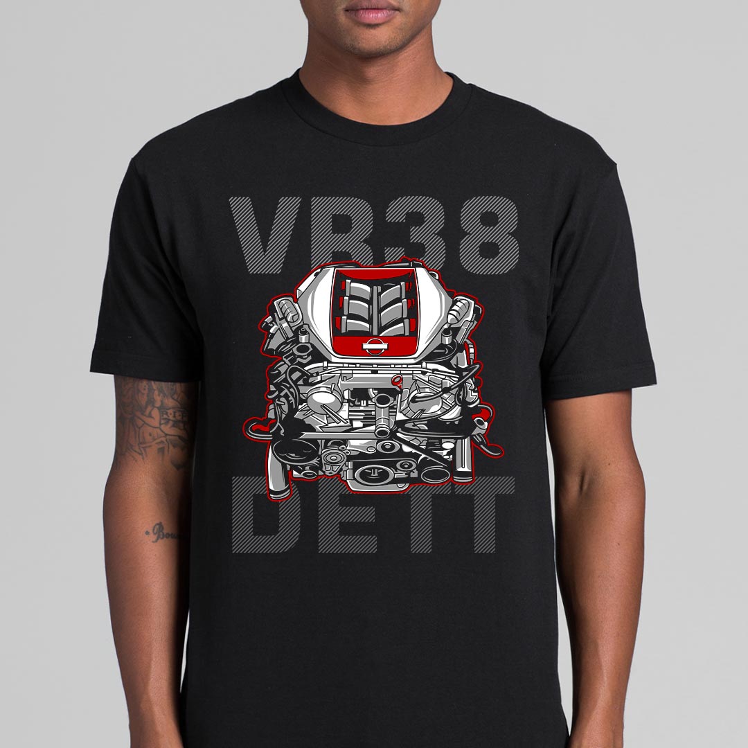 Nissan VR38 engine JDM T-Shirt Speed Garage Tee