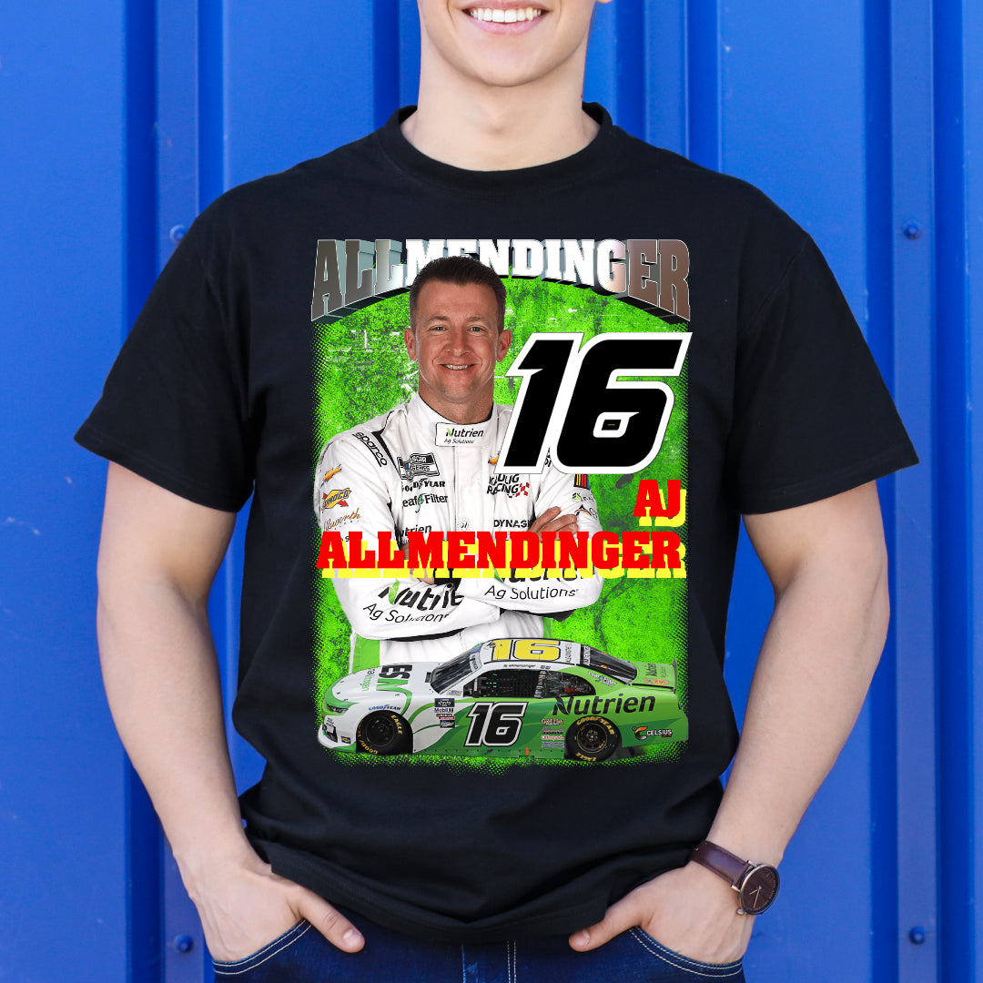 A. J. Allmendinger Stock Car Racing T-Shirt Sport Athlete Family Tee