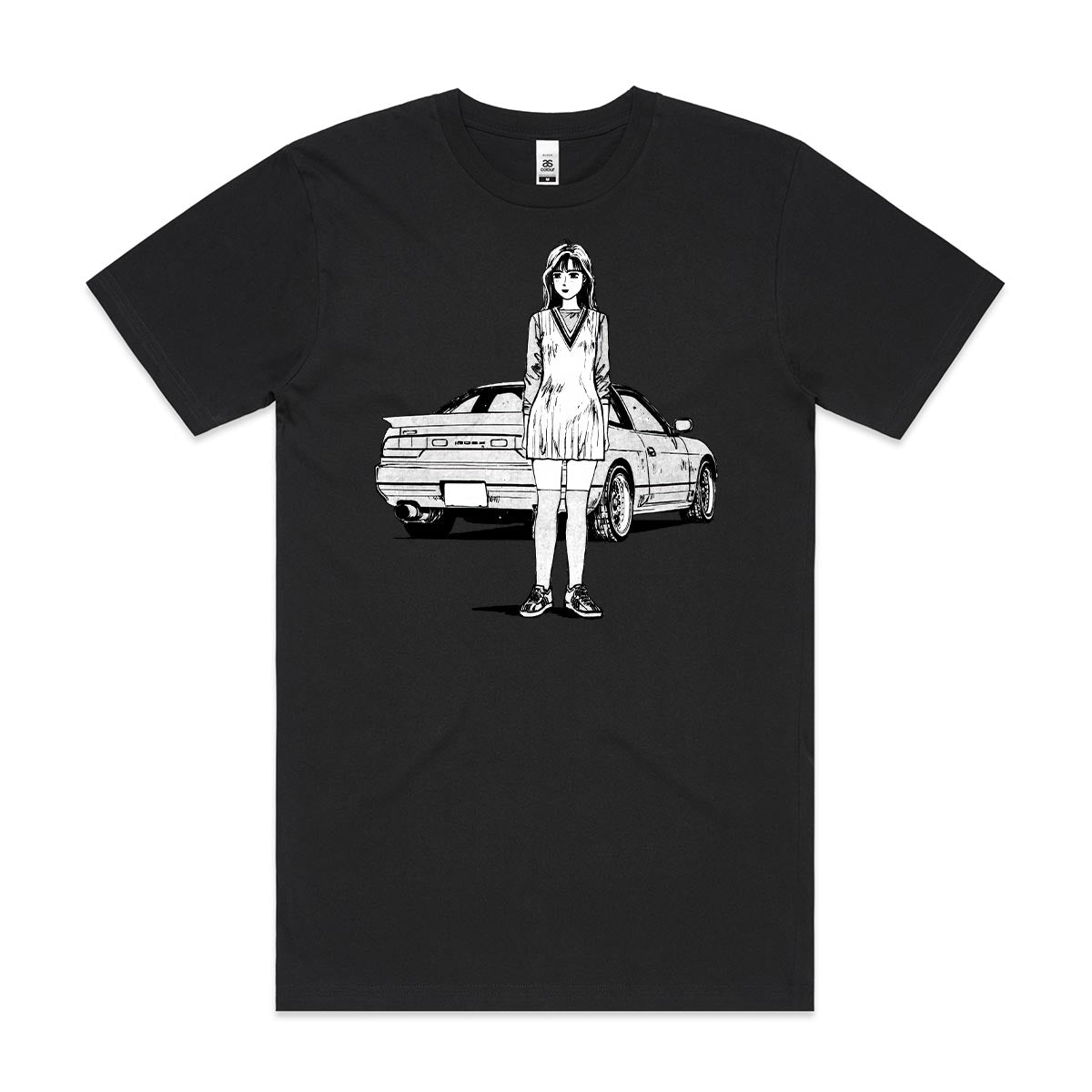 Initial D Mako Sato Nissan SilEighty 180SX T-Shirt Japanese Anime Tee