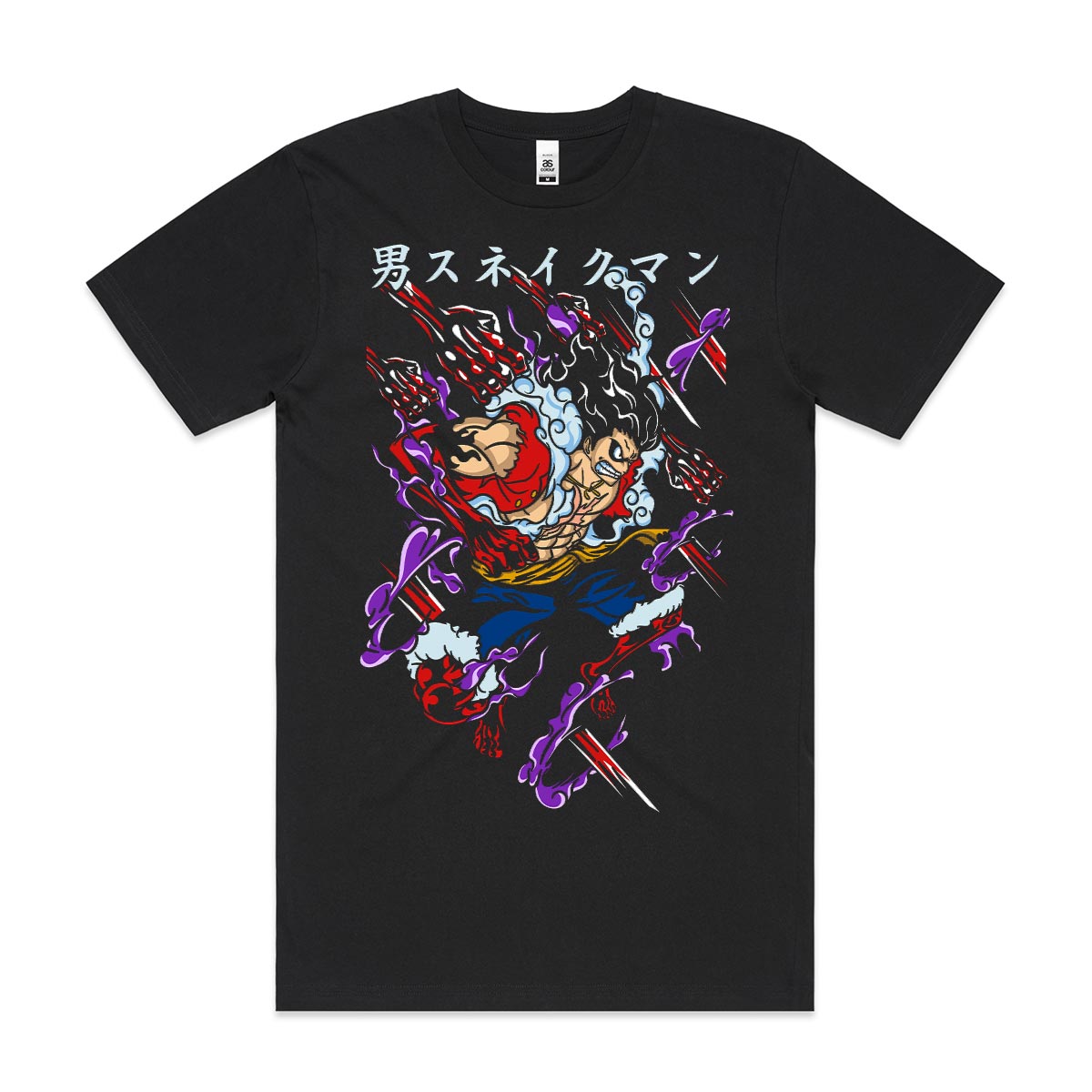 One Piece Luffy D Monkey gear 4 gomu gomu T-shirt Japanese anime Tee