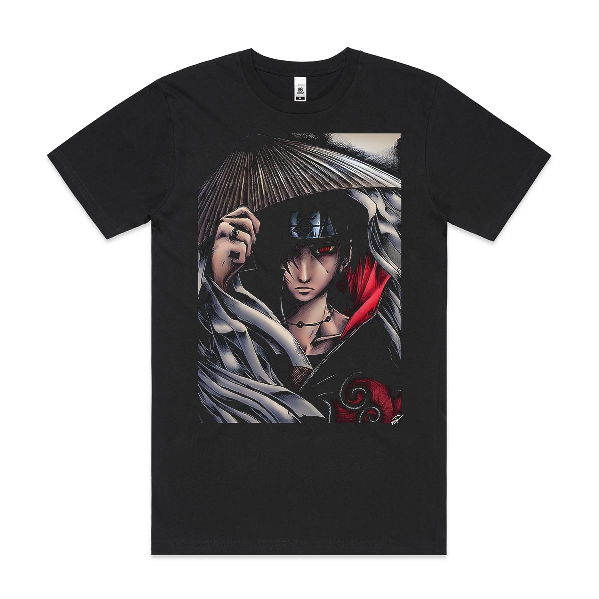 Naruto Itachi Uchiha V2 T-Shirt Cotton Block Tee Japanese anime