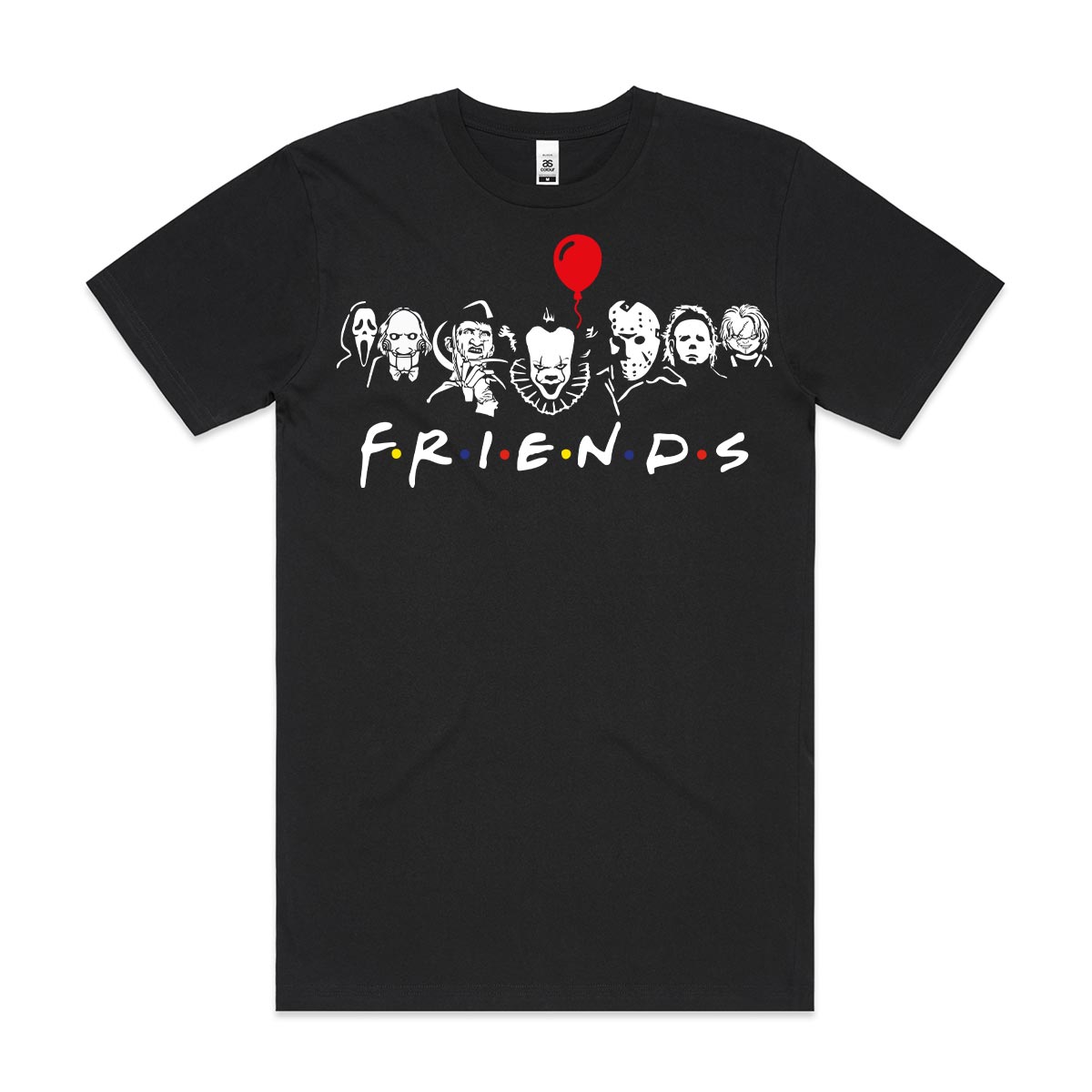 horror movies Friends T-Shirt Cotton Block Tee
