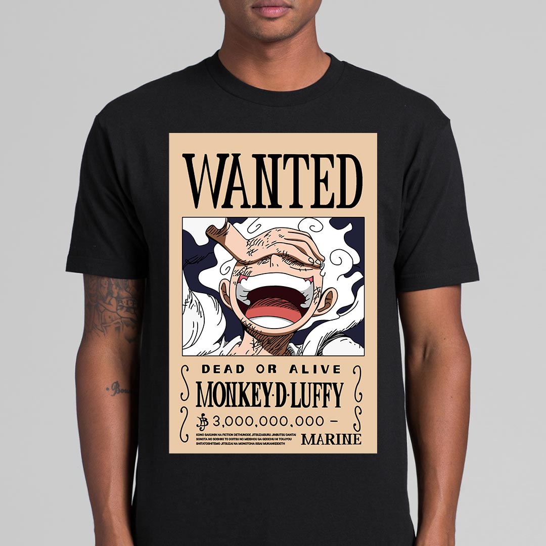 Monkey D. Luffy Wanted T-shirt Japanese anime
